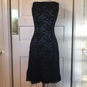 Black lace overlay cocktail dress!!